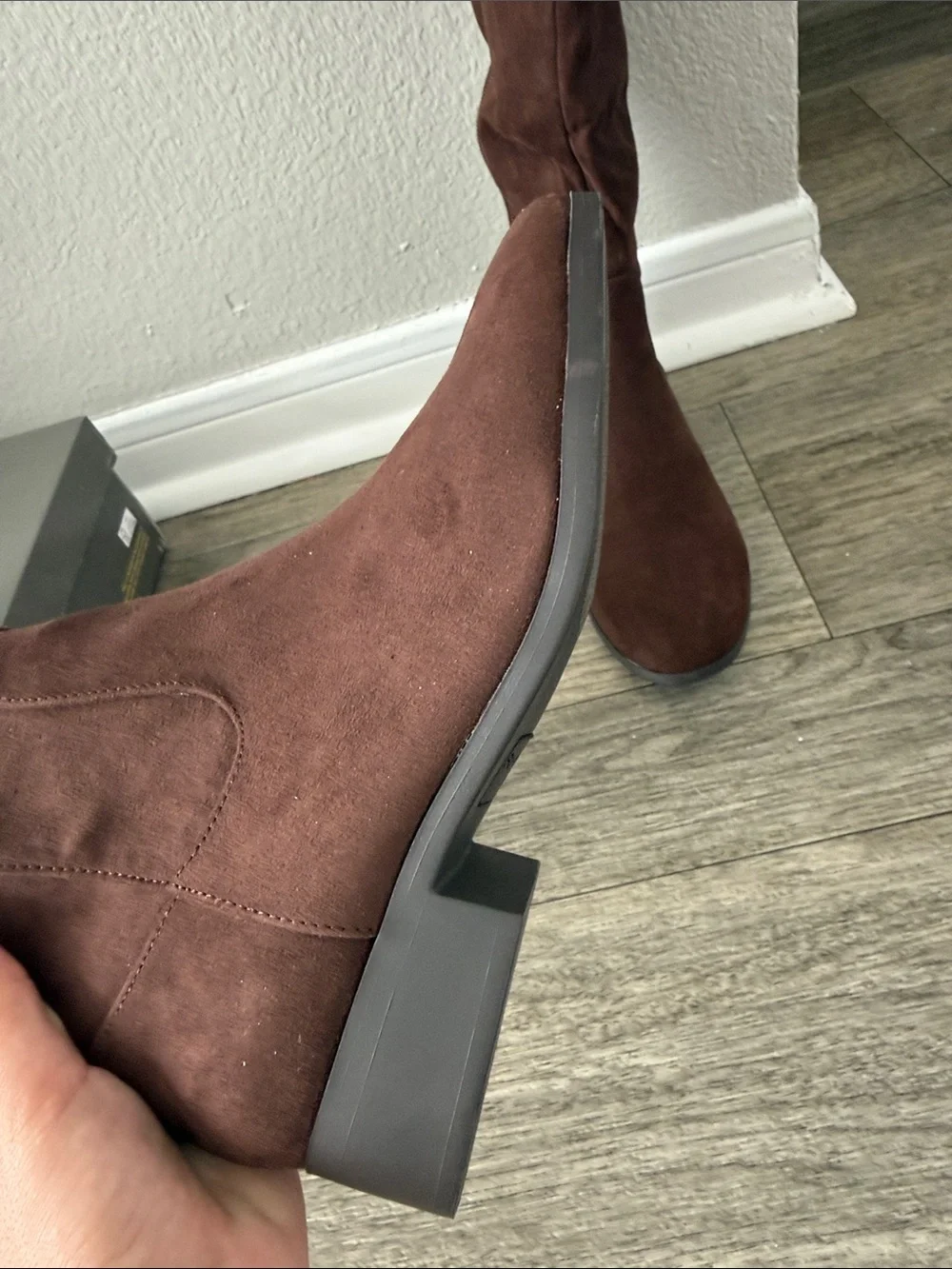 Style & Co. Brown Over-the-Knee Suede Boots